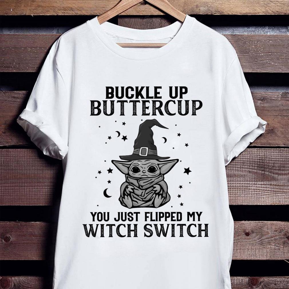 Hot Halloween Star Wars Baby Yoda Buckle Up Buttercup You Just Flipped My Witch Switch Shirt Halloween Star Wars Baby Yoda Buckle Up Buttercup You Just Flipped My Witch Switch Shirt 2 - Hot Halloween Star Wars Baby Yoda Buckle Up Buttercup You Just Flipped My Witch Switch Shirt