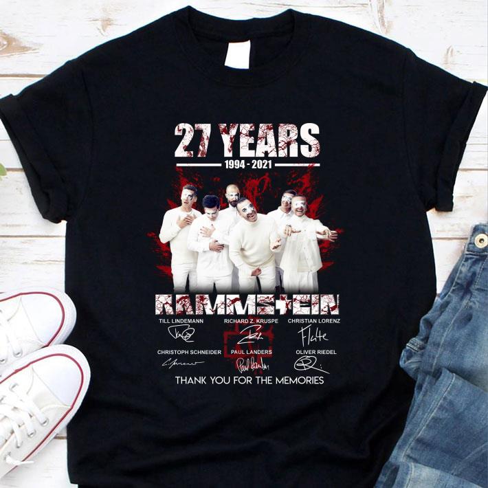 Premium Rammstein band 27 years 1994-2021 Signatures Thank Memories Shirt Rammstein band 27 years 1994 2021 Signatures Thank Memories Shirt 1 - Premium Rammstein band 27 years 1994-2021 Signatures Thank Memories Shirt