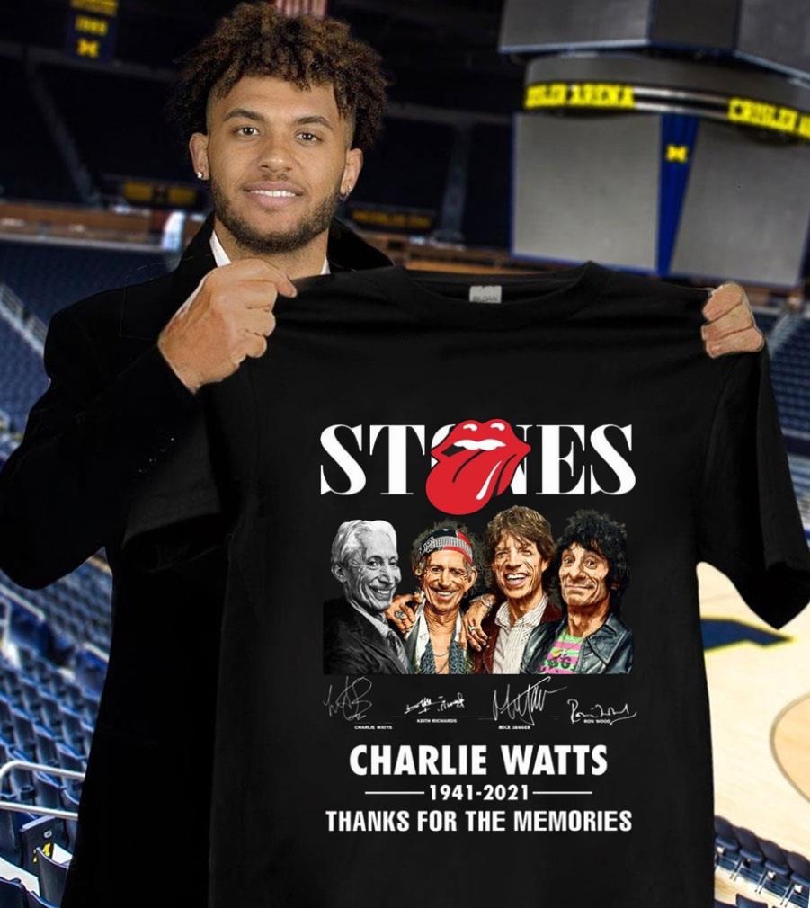 Funny Rest In Peace Charlie Watts 1941-2021 Stones Band Signatures Thanks For The Memories Shirt Rest In Peace Charlie Watts 1941 2021 Stones Band Signatures Thanks For The Memories Shirt 1 - Funny Rest In Peace Charlie Watts 1941-2021 Stones Band Signatures Thanks For The Memories Shirt