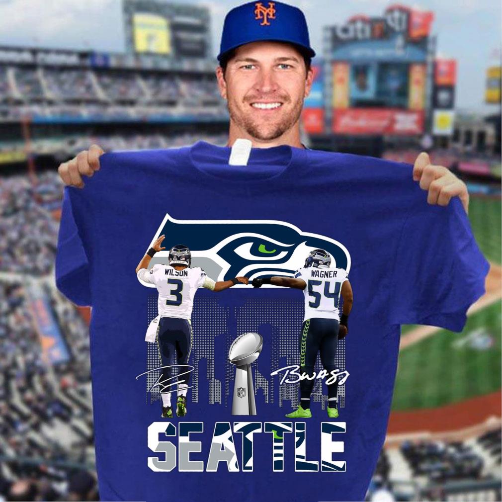Official Seattle Seahawks Russell Wilson Bobby Wagner Signatures Shirt Seattle Seahawks Russell Wilson Bobby Wagner Signatures Shirt 3 - Official Seattle Seahawks Russell Wilson Bobby Wagner Signatures Shirt