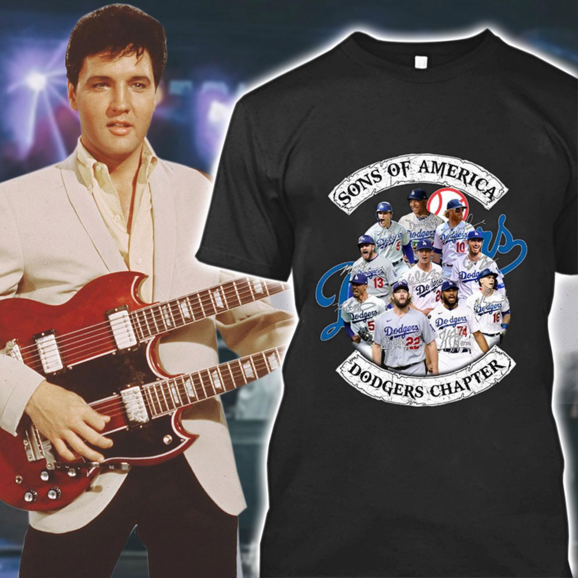 Official Sons of America Dodgers Chapter Los Angeles Dodgers Signatures Shirt