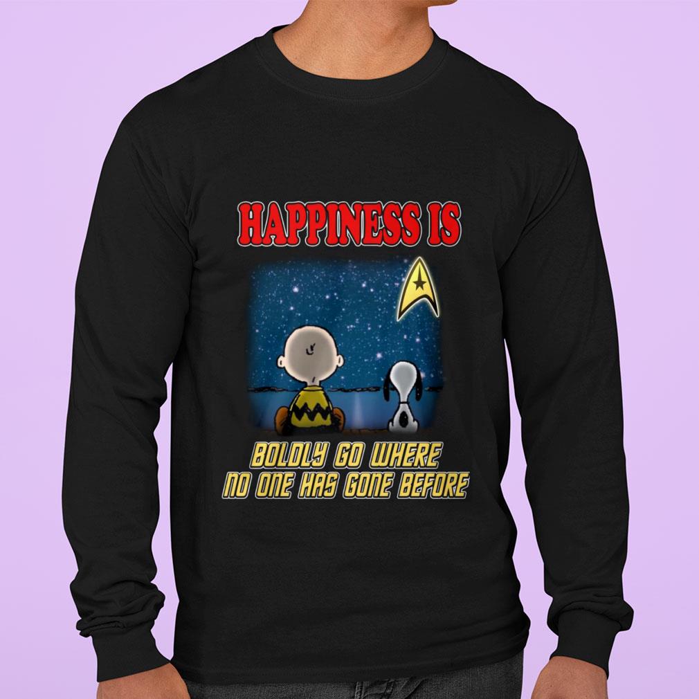 Official Star Trek Charlie Brown Snoopy Happiness Is Boldly Go Where No One Has Gone Before Shirt Star Trek Charlie Brown Snoopy Happiness Is Boldly Go Where No One Has Gone Before Shirt 3 - Official Star Trek Charlie Brown Snoopy Happiness Is Boldly Go Where No One Has Gone Before Shirt