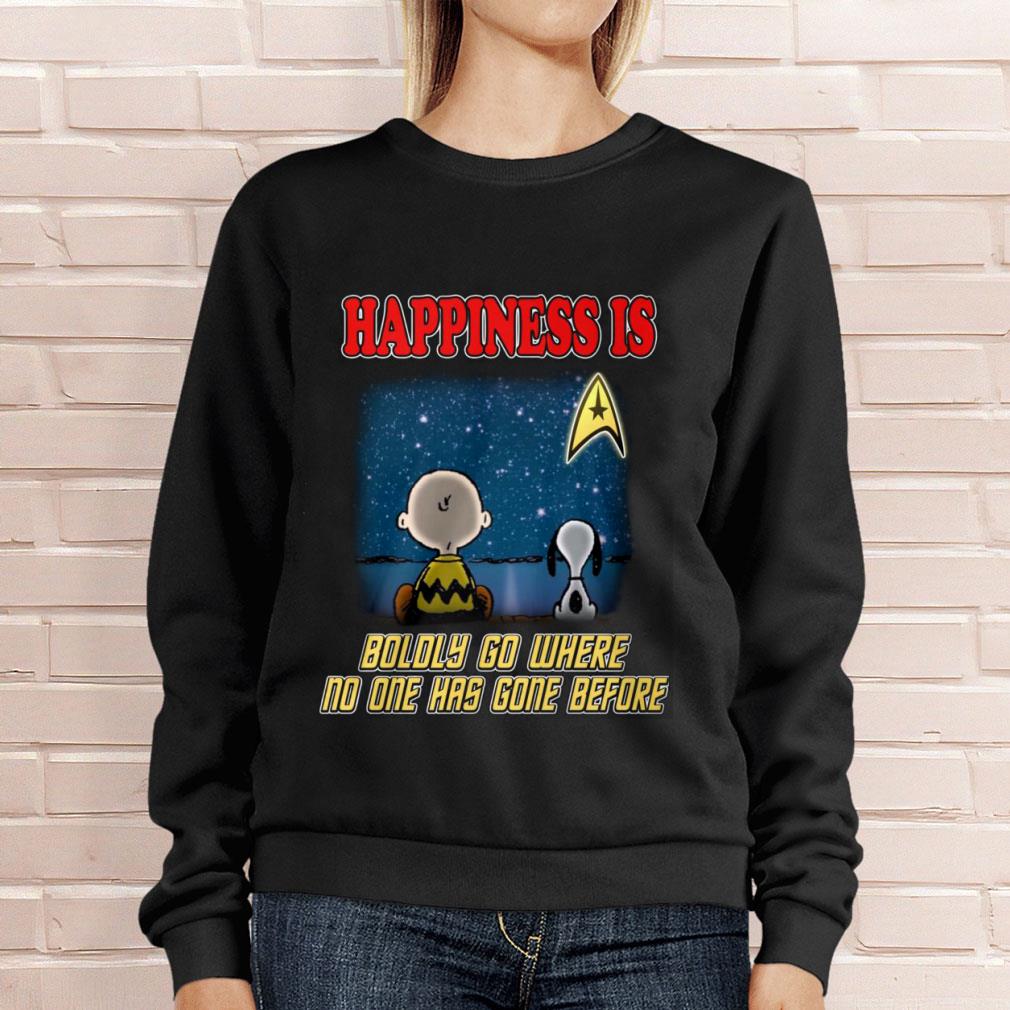 Official Star Trek Charlie Brown Snoopy Happiness Is Boldly Go Where No One Has Gone Before Shirt Star Trek Charlie Brown Snoopy Happiness Is Boldly Go Where No One Has Gone Before Shirt 4 - Official Star Trek Charlie Brown Snoopy Happiness Is Boldly Go Where No One Has Gone Before Shirt