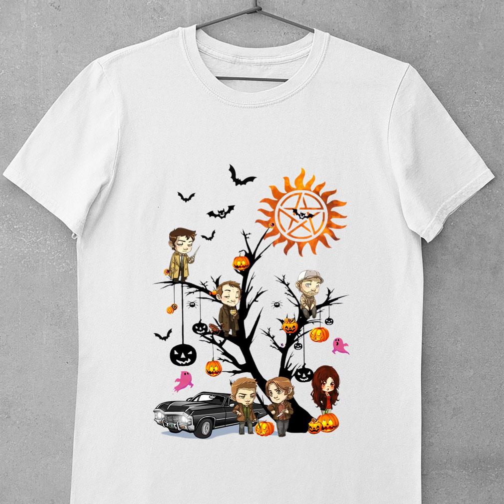 Premium Supernatural Characters Boo Ghost Pumpkin Halloween Tree Shirt Supernatural Characters Boo Ghost Pumpkin Halloween Tree Shirt 4 - Premium Supernatural Characters Boo Ghost Pumpkin Halloween Tree Shirt