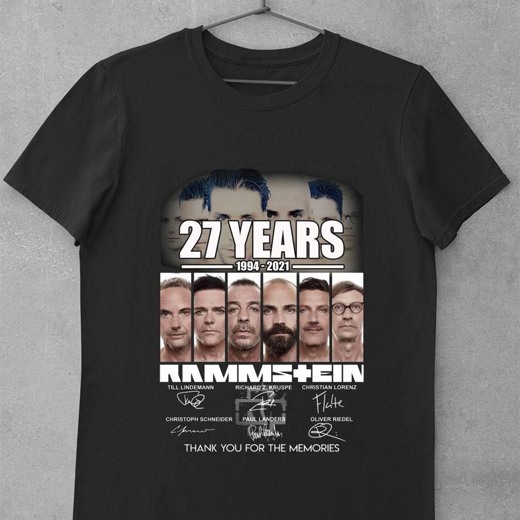 Funny Thank Memories Rammstein Metal Band member 27 Years 1994-2021 Signatures Shirt
