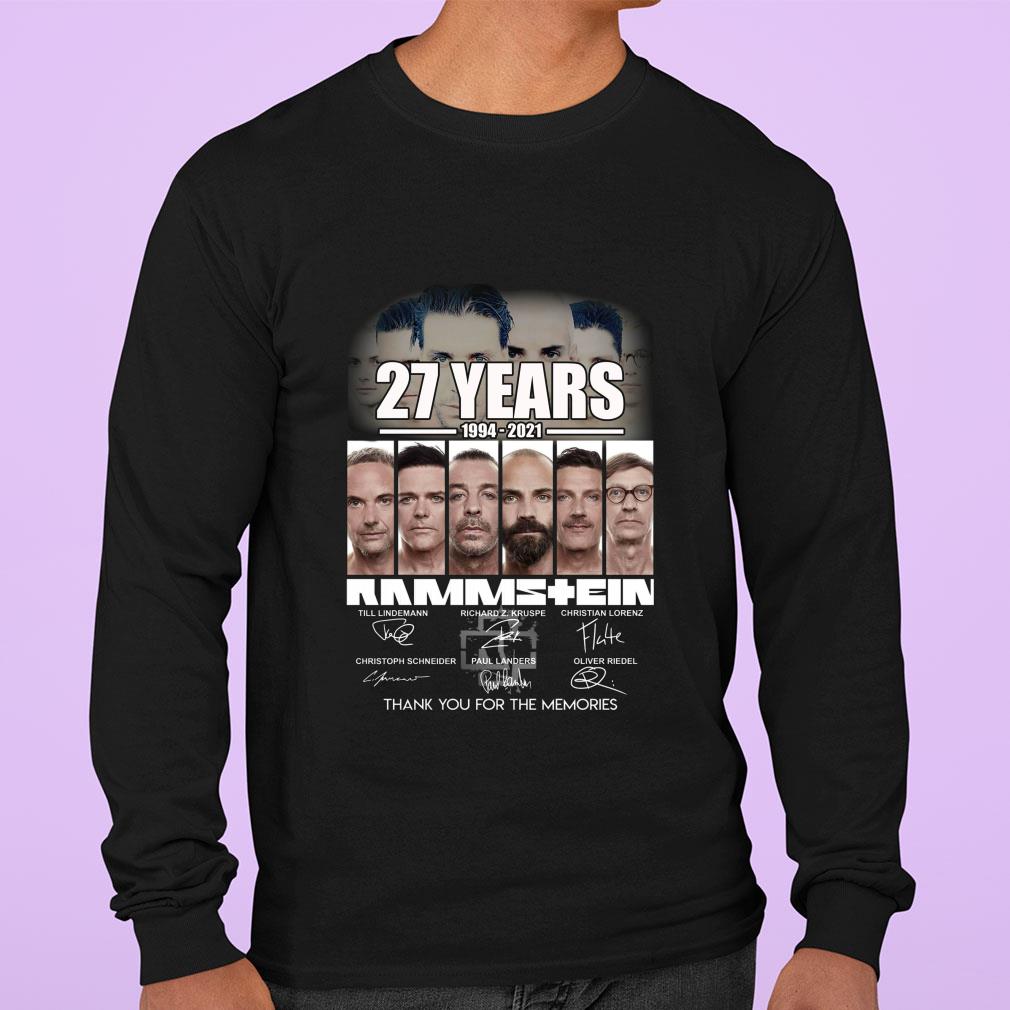 Funny Thank Memories Rammstein Metal Band member 27 Years 1994-2021 Signatures Shirt Thank Memories Rammstein Metal Band member 27 Years 1994 2021 Signatures Shirt 3 - Funny Thank Memories Rammstein Metal Band member 27 Years 1994-2021 Signatures Shirt