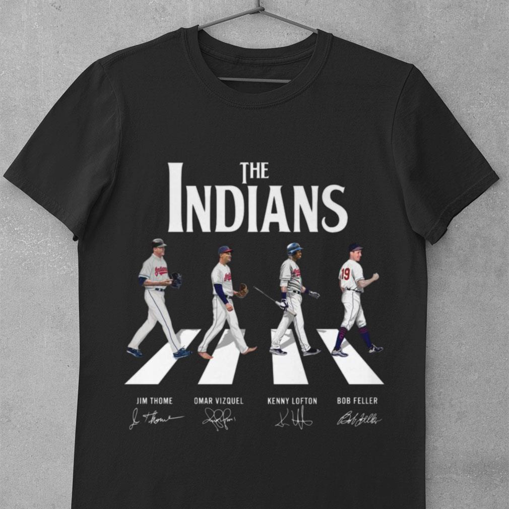 Premium The Indians Abbey Road Cleveland Indians Signatures Shirt, Jim Thome, Omar Vizquel, Kenny Lofton, Bob Feller The Indians Abbey Road Cleveland Indians Signatures Shirt Jim Thome Omar Vizquel Kenny Lofton Bob Feller 1 - Premium The Indians Abbey Road Cleveland Indians Signatures Shirt, Jim Thome, Omar Vizquel, Kenny Lofton, Bob Feller