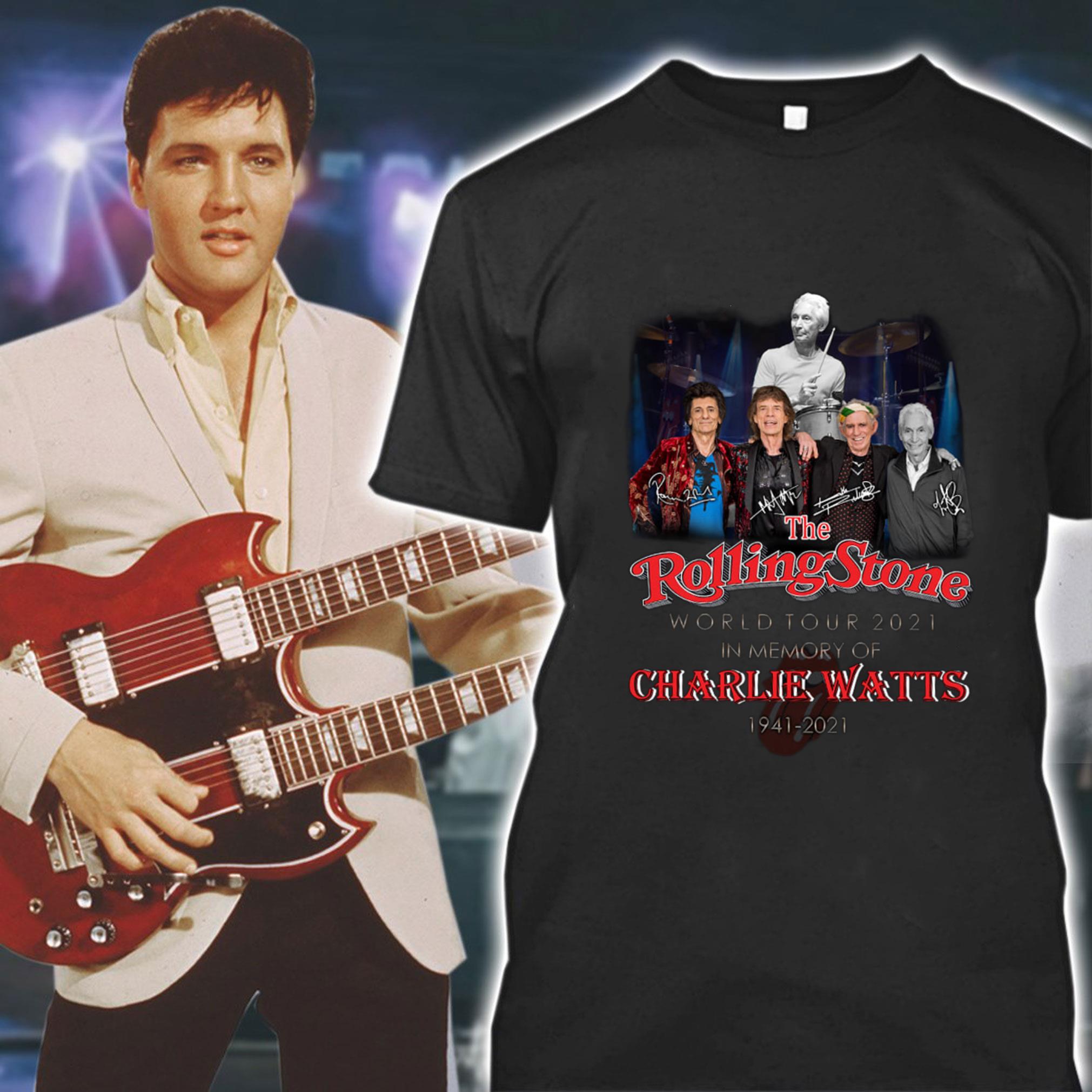 Best The Rolling Stones Band World Tour 2021 In Memory Of Charlie Watts 1941-2021 Signatures shirt