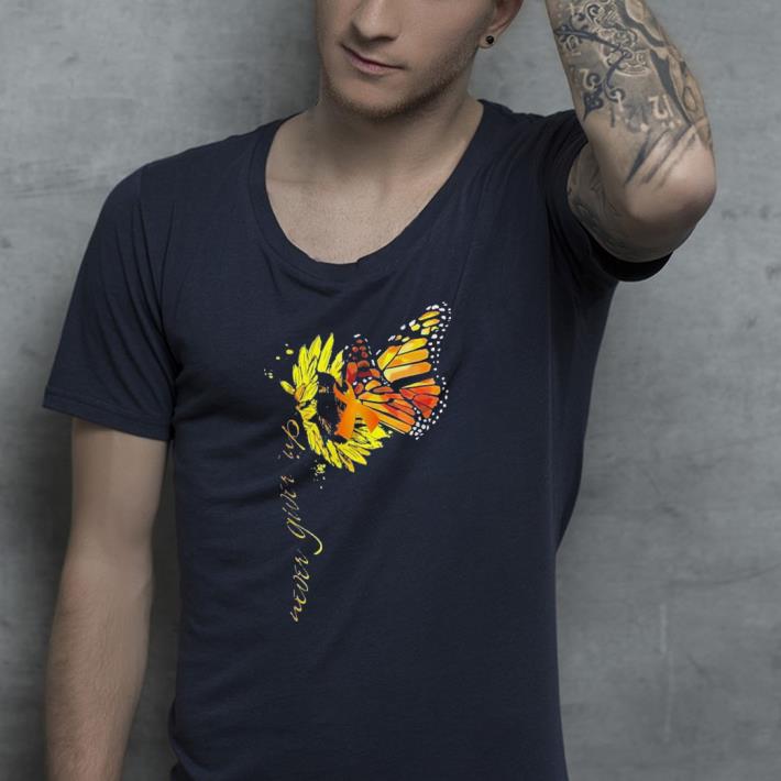 Never Give Up MS Awareness Sunflower Butterfly shirt Never Give Up MS Awareness Sunflower Butterfly shirt 4 - Never Give Up MS Awareness Sunflower Butterfly shirt