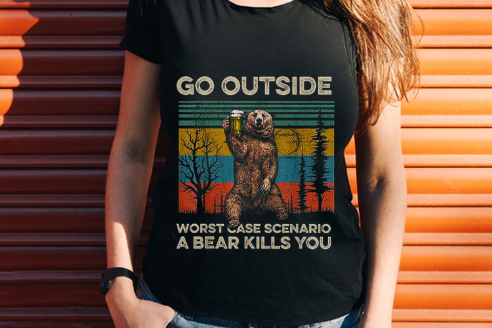 Go Outside Worst Case Scenario A Bear Kills You Vintage hoodie 1 - Go Outside Worst Case Scenario A Bear Kills You Vintage hoodie