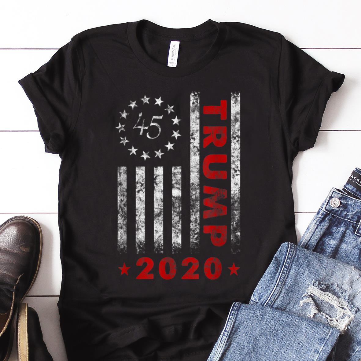 Nice Trend Trump 2020 Betsy Ross Flag 13 Star 45 shirt 1 - Nice Trend Trump 2020 Betsy Ross Flag 13 Star 45 shirt