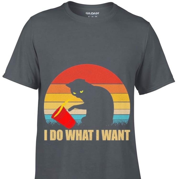 Premium Sunset Cat I do what i want vintage shirt shirt 1 - Premium Sunset Cat I do what i want vintage shirt shirt