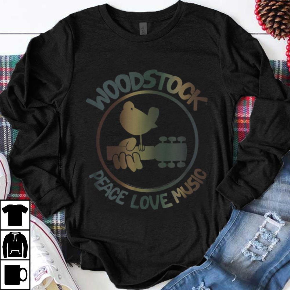 Funny Woodstock Peace Love Music Technicolor Birdie shirt 1 - Funny Woodstock Peace Love Music Technicolor Birdie shirt