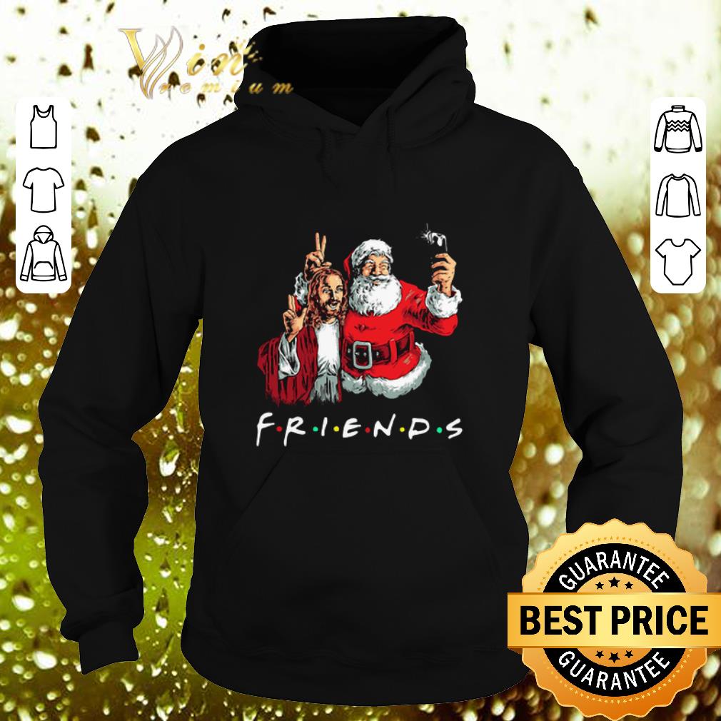 Premium Friends Jesus and Santa Claus selfie shirt 4 - Premium Friends Jesus and Santa Claus selfie shirt