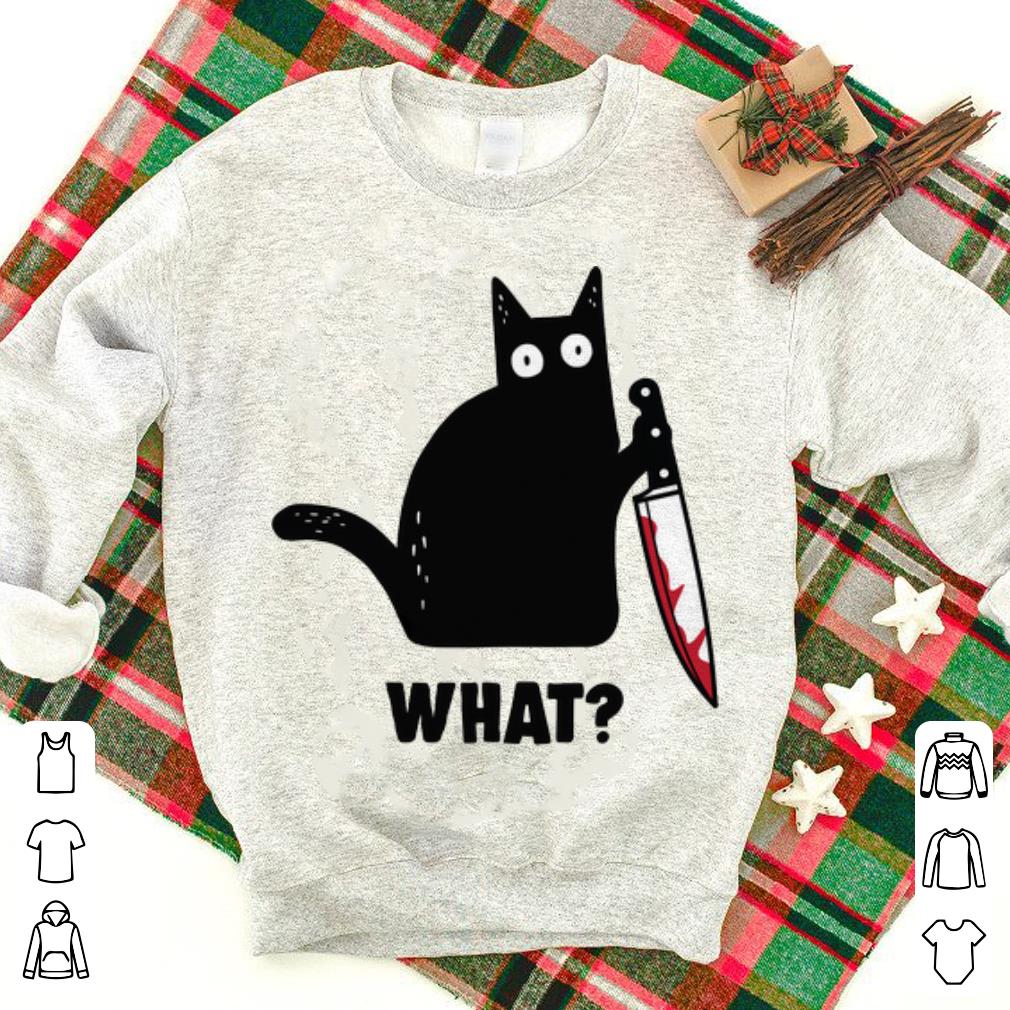 Premium trending Cat What Murderous Black Cat With Knife shirt 1 - Premium trending Cat What Murderous Black Cat With Knife shirt