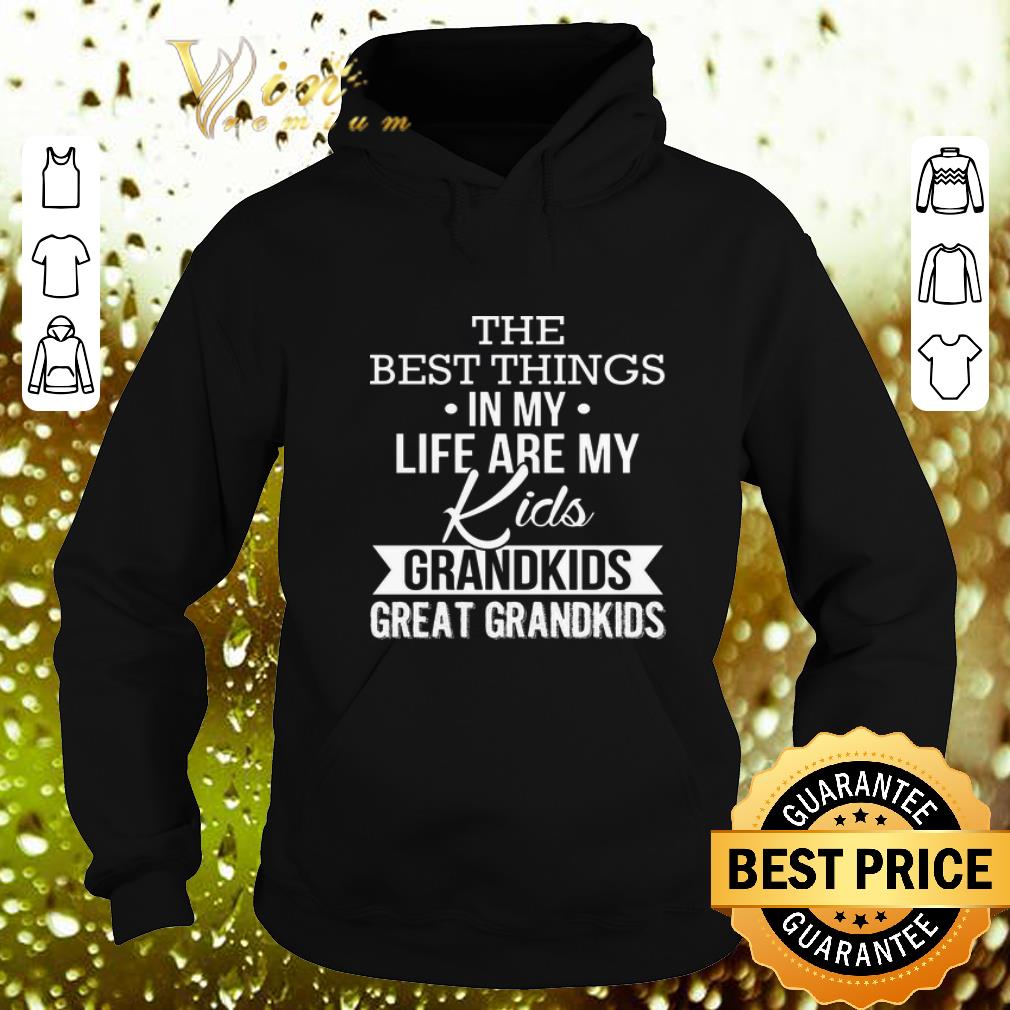 Cool The best things in my life are my kids grandkids great grandkids shirt Cool The best things in my life are my kids grandkids great grandkids shirt 4 - Cool The best things in my life are my kids grandkids great grandkids shirt