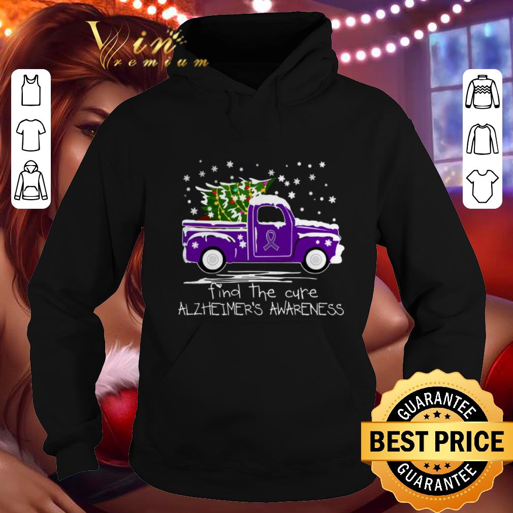 Cool Truck find the cure Alzheimer s Awareness Christmas shirt 4 - Cool Truck find the cure Alzheimer's Awareness Christmas shirt