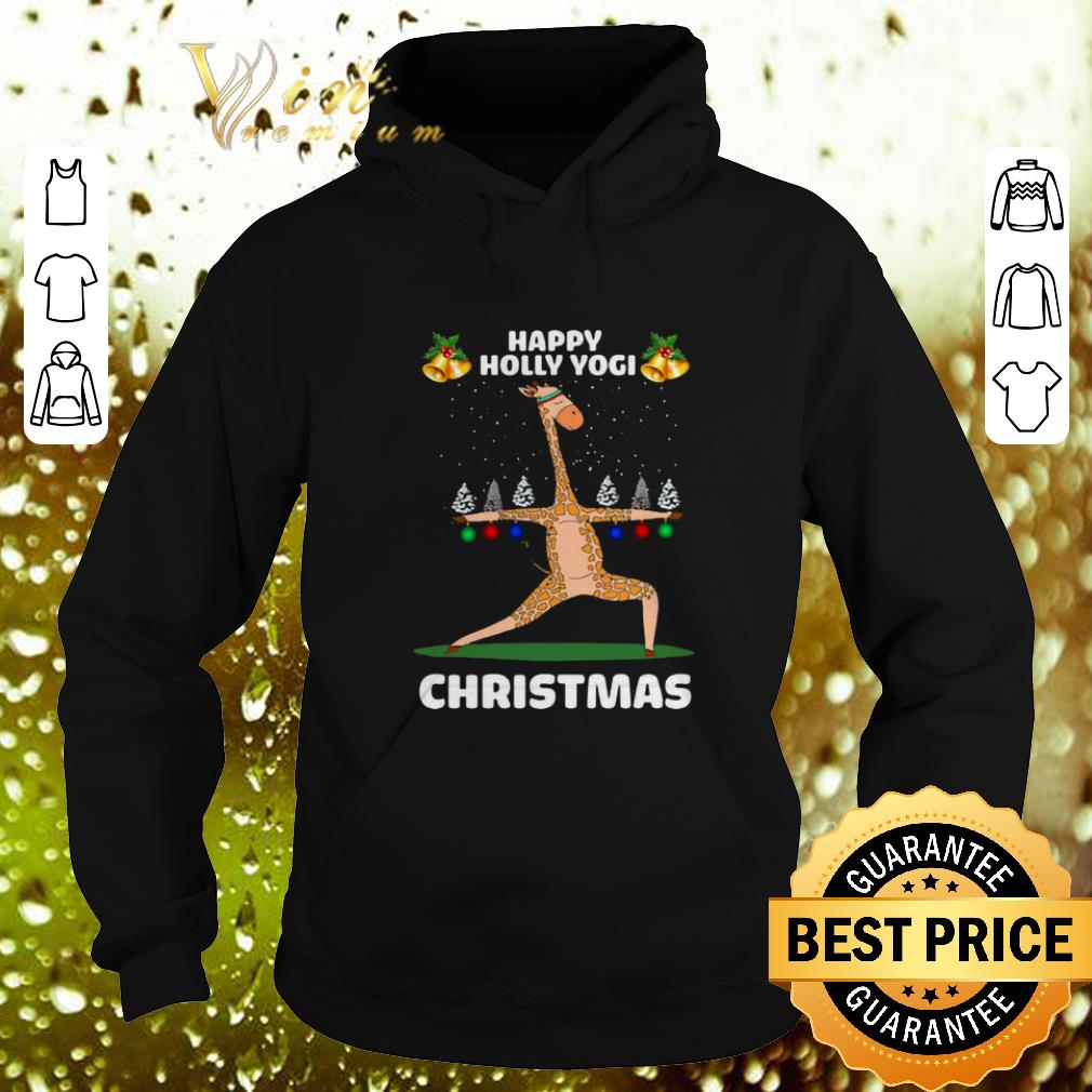 Nice Giraffe Happy Holly Yogi Christmas shirt 4 - Nice Giraffe Happy Holly Yogi Christmas shirt