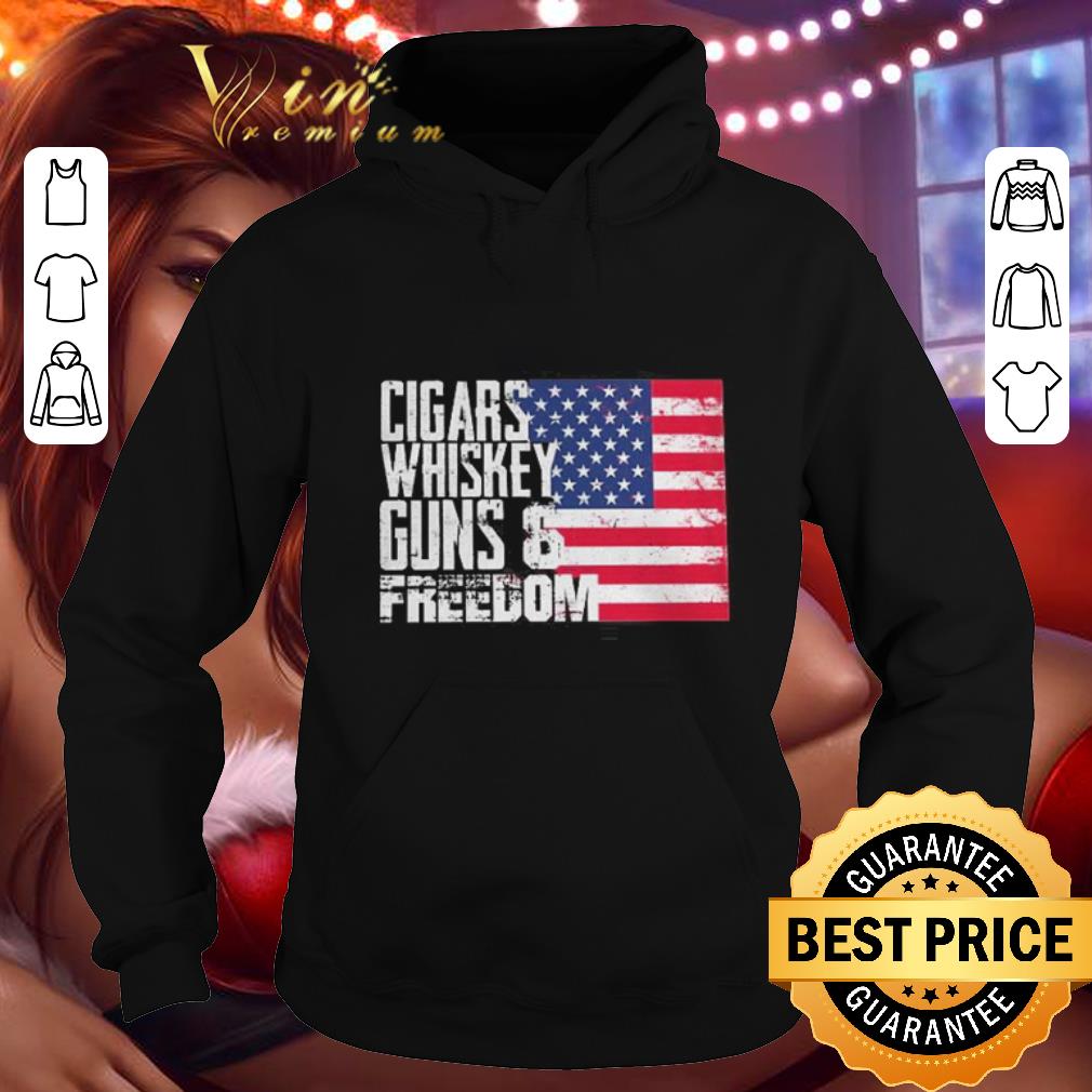 Cool American flag Cigars whisky guns and freedom shirt 4 - Cool American flag Cigars whisky guns and freedom shirt