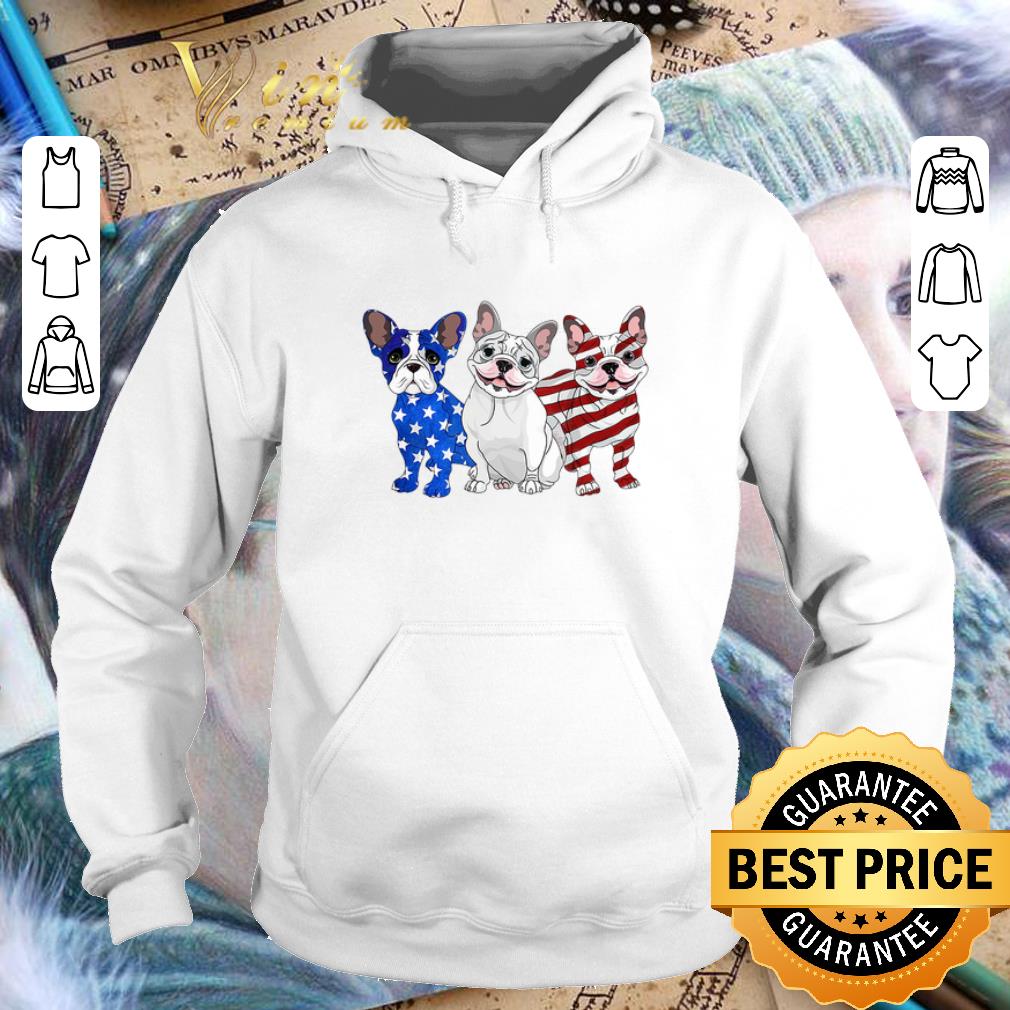 Official French Bulldog Red white and blue American flag shirt 4 - Official French Bulldog Red white and blue American flag shirt