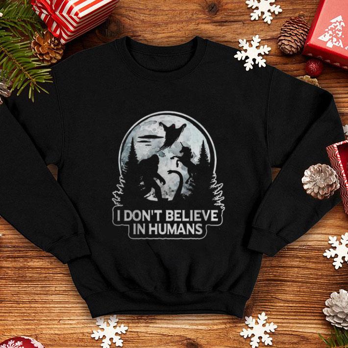 Bigfoot and moon I don t believe in humans shirt 4 - Bigfoot and moon I don't believe in humans shirt