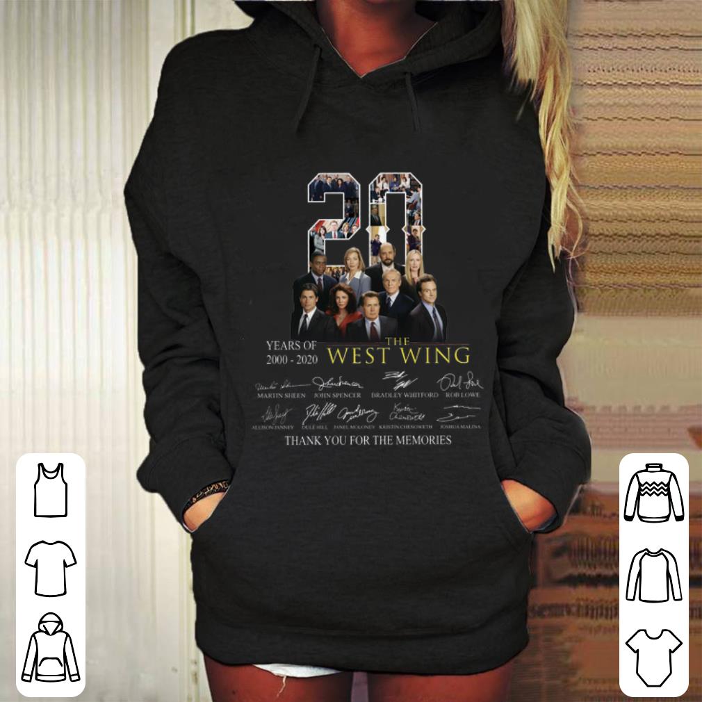 Cool 20 years of 2000 2020 The West Wing signatures thank you for the memories shirt 4 - Cool 20 years of 2000-2020 The West Wing signatures thank you for the memories shirt
