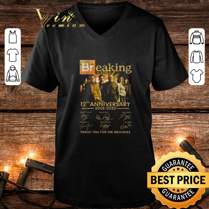 Cool Breaking Bad 12th anniversary 2008 2020 thank memories signature shirt 4 - Cool Breaking Bad 12th anniversary 2008 2020 thank memories signature shirt