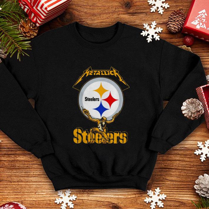 Cool Pittsburgh Steelers Logo mashup Metallica shirt 4 - Cool Pittsburgh Steelers Logo mashup Metallica shirt