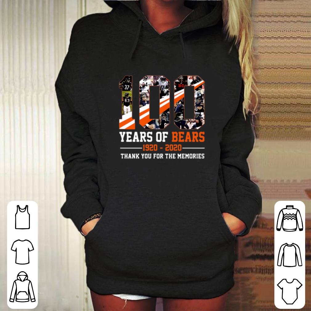 Cool Chicago Bears 100 Years Of Bears 1920-2020 thank you for the memories shirt Cool Chicago Bears 100 Years Of Bears 1920 2020 thank you for the memories shirt 4 - Cool Chicago Bears 100 Years Of Bears 1920-2020 thank you for the memories shirt