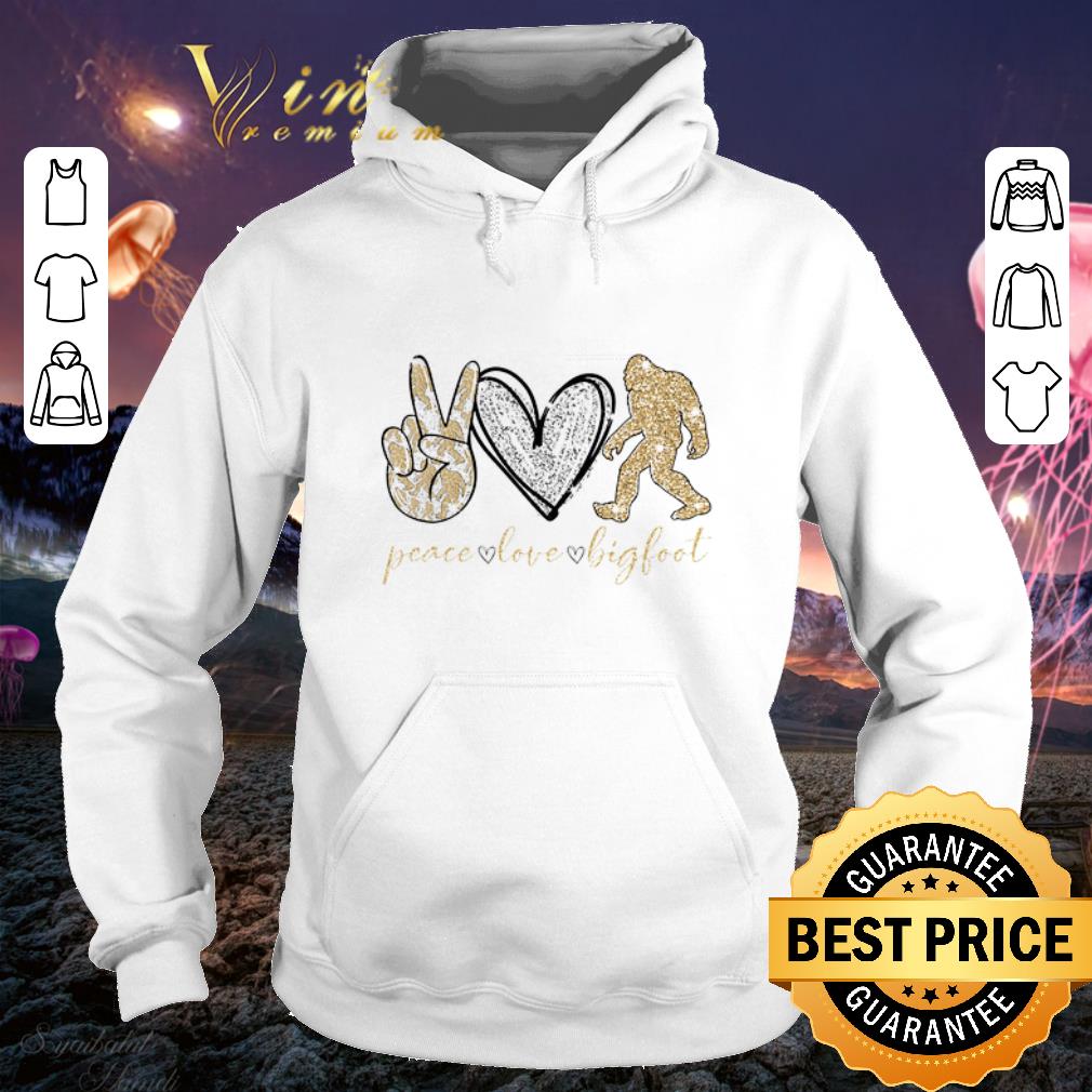 Cool Glitter peace love bigfoot shirt 4 1 - Cool Glitter peace love bigfoot shirt