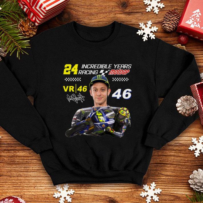Nice 24 Incredible years racing MotoGP VR46 signature Valentino Rossi shirt 4 - Nice 24 Incredible years racing MotoGP VR46 signature Valentino Rossi shirt