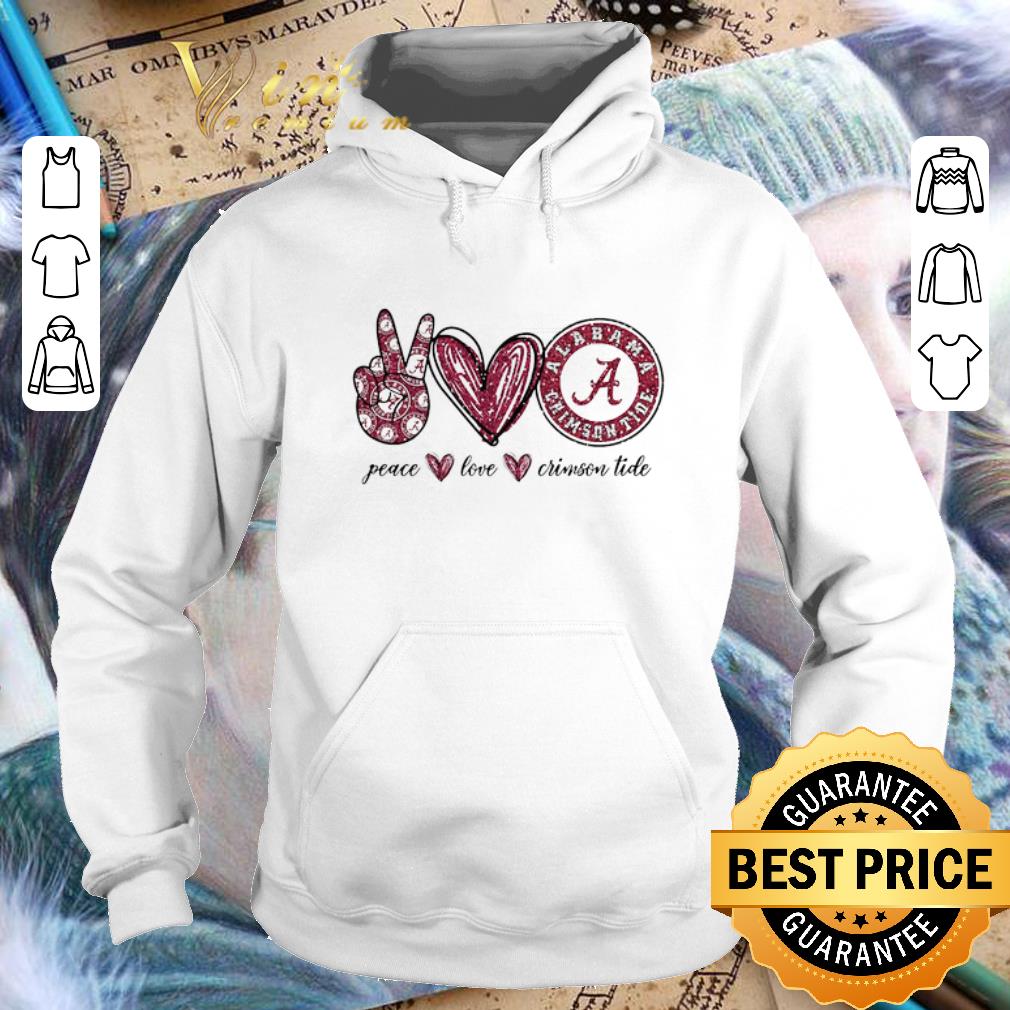 Official Peace Love Alabama Crimson Tide logo shirt Official Peace Love Alabama Crimson Tide logo shirt 4 - Official Peace Love Alabama Crimson Tide logo shirt