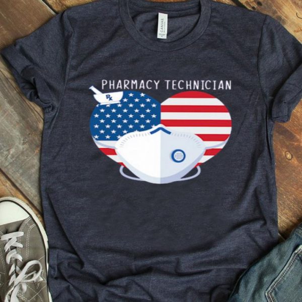 Nice America Pharmacy Technician Heart Face Mask Shirt