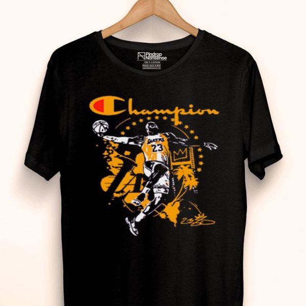 Nice Champion LeBron James Signature Los Angeles Lakers Shirt