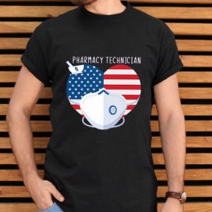 Nice America Pharmacy Technician Heart Face Mask Shirt