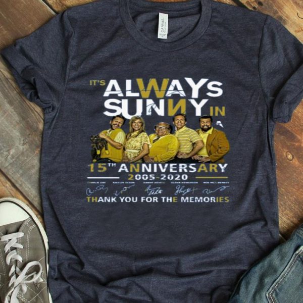 Top It’s Always Sunny In Philadelphia 15th Anniversary 2005 2020 Thank You For The Memories Signatures shirt