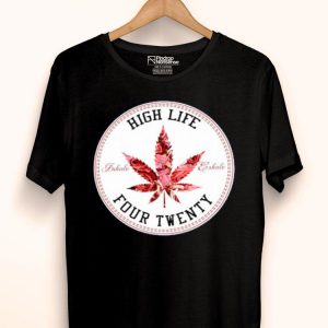 Hot Marijuana Flowers High Life Inhale Exhale Four Twenty shirt