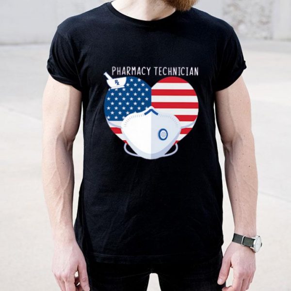 Nice America Pharmacy Technician Heart Face Mask Shirt