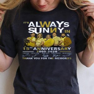 Top It’s Always Sunny In Philadelphia 15th Anniversary 2005 2020 Thank You For The Memories Signatures shirt