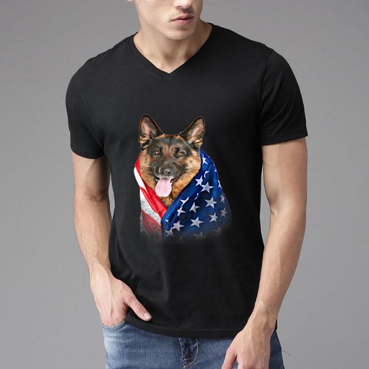 America Day Flag German Shepherds Dog Shirt