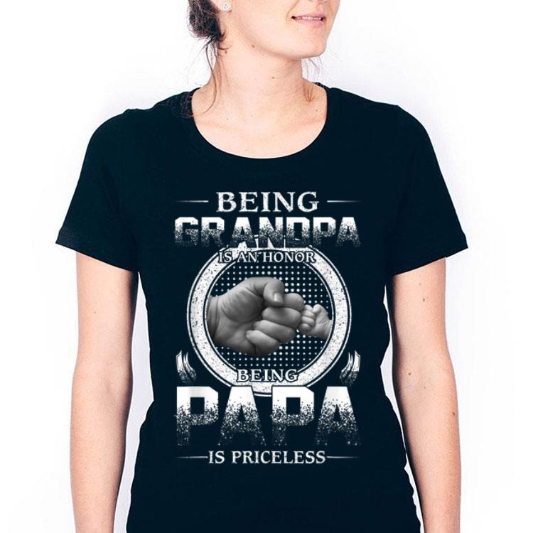 Being Grandpa is an honor being papa is priceless father T-Shirt, Grandpa  Shirt