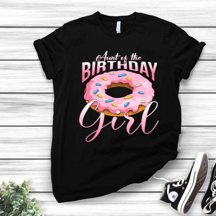 Aunt of the Birthday Girl Donut Auntie Family Matching Shirt