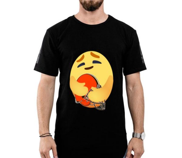 Love The Cleveland Browns Love Hug Care Emoji NFL Shirt