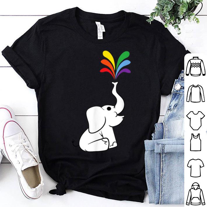 Pride Gay Lesbian Transgender Rainbow Elephant Shirt