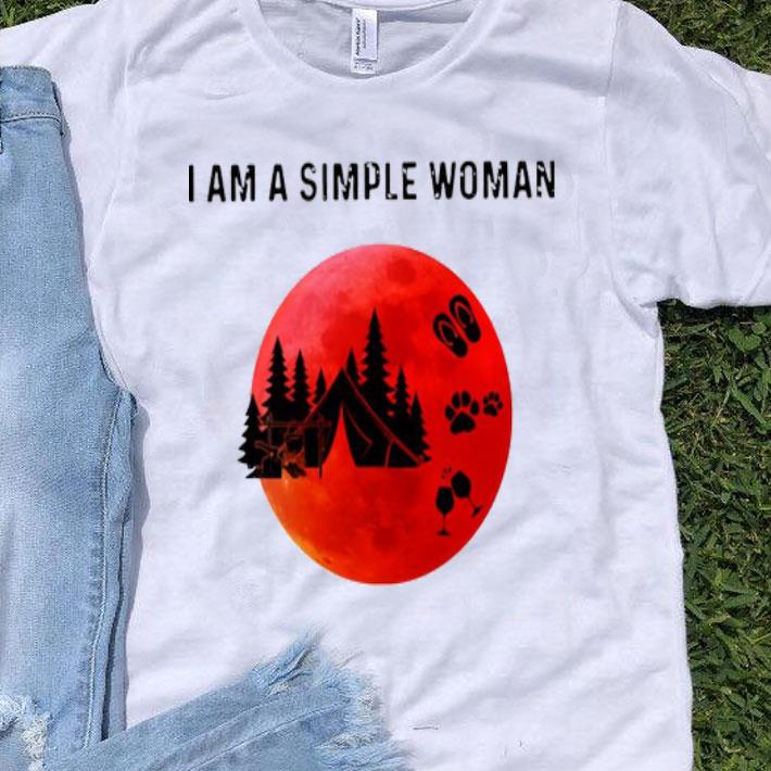 I Am A Simple Woman Camping Blood Moon Shirt
