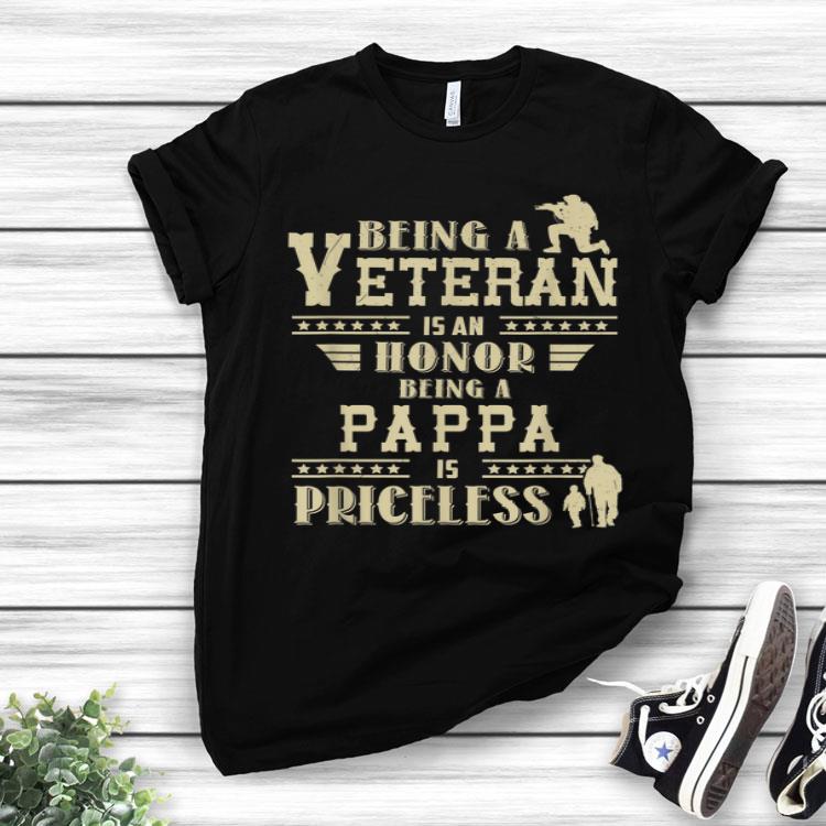 Papa Veteran Is Honor Pappa Is Priceless Father's Day Shirt