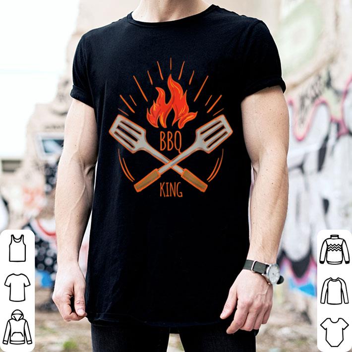 BBQ King Vintage Hot Flames Barbecue Grill Grilling Dad Shirt