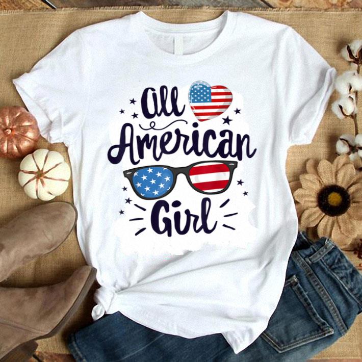 All American Girl Women American Flag 4th of July Patriotic Shirt ...