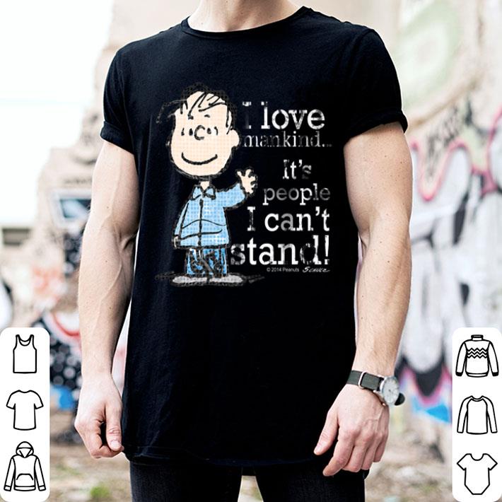 Peanuts Linus I Love Mankind It's People I Can't Stand Shirt