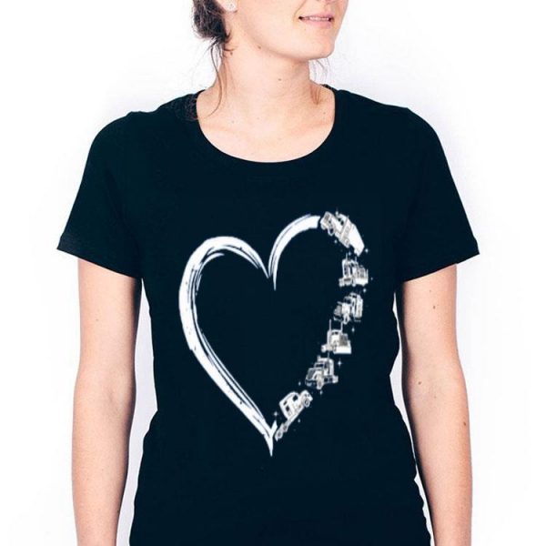 Heart Truck I Love Trucker Shirt